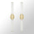 Emliviar 26 Inch 2-Pack Spainish Marble Alabaster Brushed Gold Finish Vanity Light, Natural Alabaster LED Long Light Tube Wall Sconce, for Bathroom, Bedroom, Living Room, Stairs, Foyer, Balcony, Hallway - GE299B-2PK BG