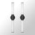 Emliviar 26 Inch 2-Pack Spainish Marble Alabaster Stone Matte Black Finish Vanity Light, Natural Alabaster LED Long Light Tube Wall Sconce, for Bathroom, Bedroom, Living Room, Stairs, Foyer, Balcony, Hallway - GE299B-2PK BK