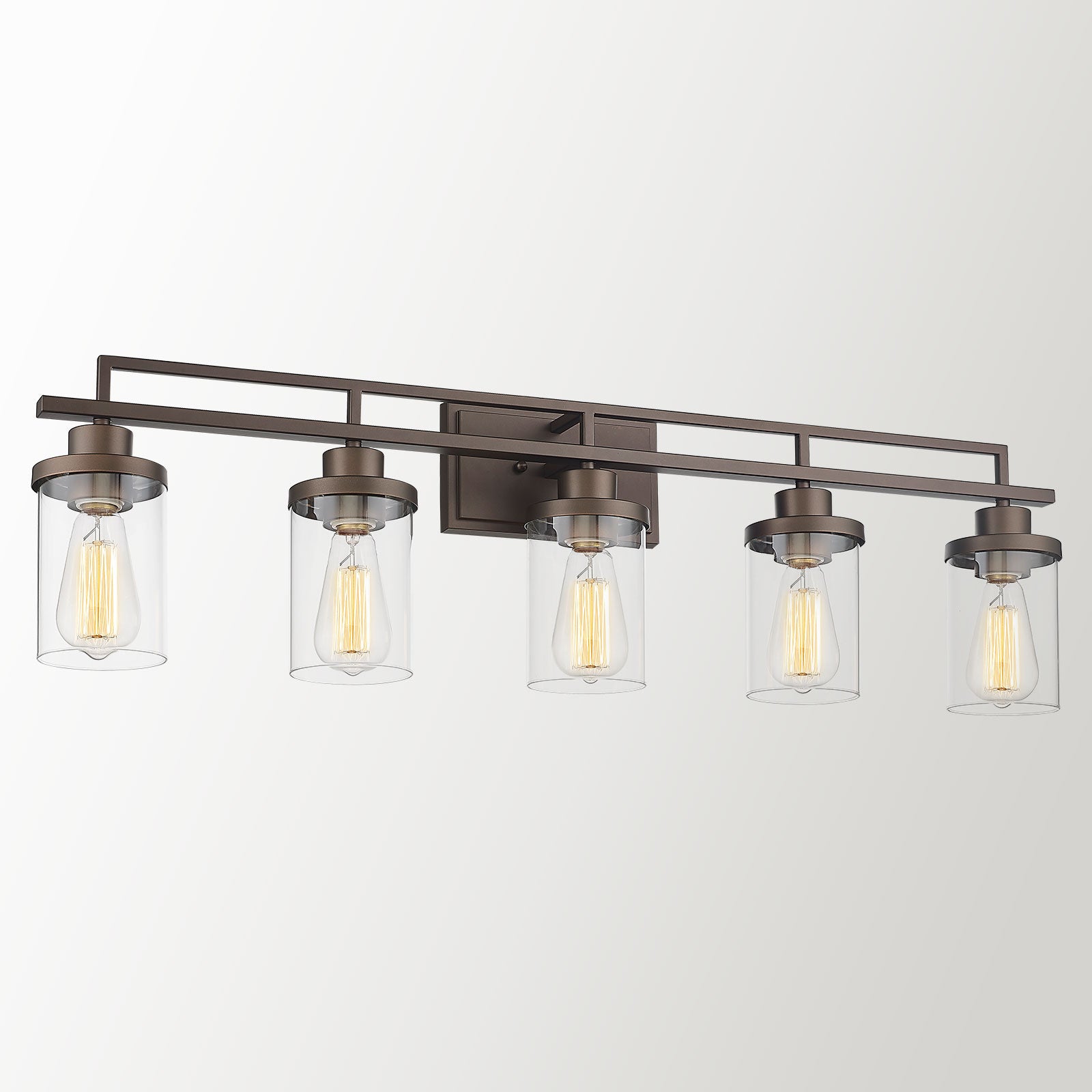 Emliviar 5-Light Rustic Vanity Light Fixture for Bathroom, 36" Farmhou