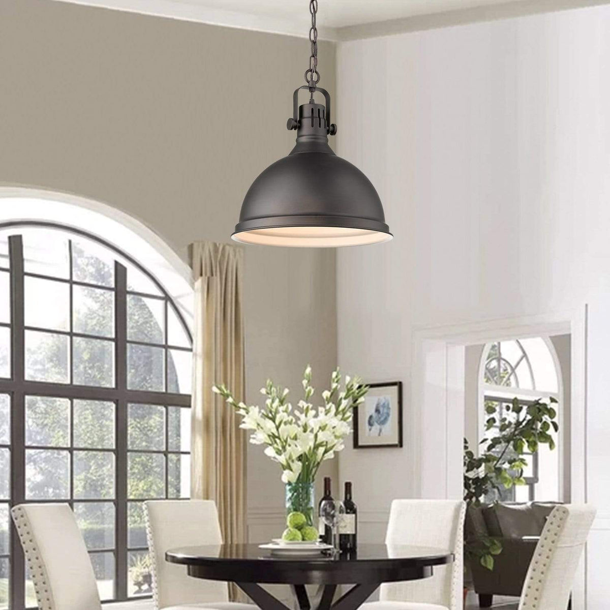 Farmhouse dome deals pendant light