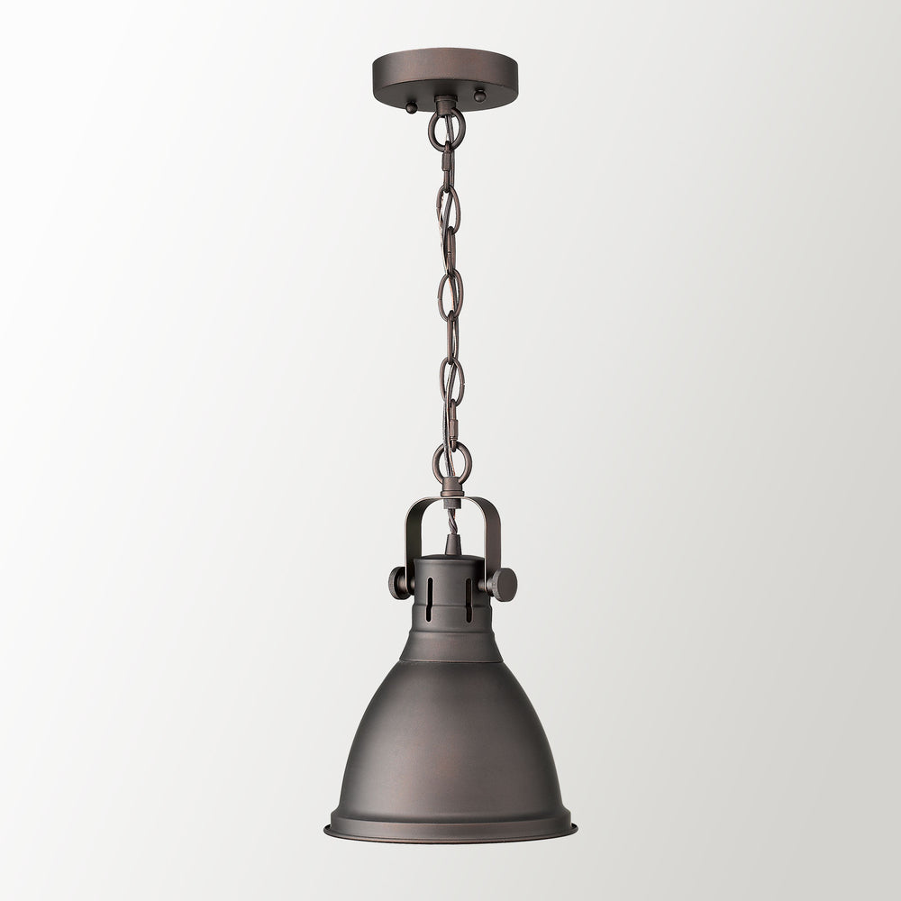 
                  
                    Emliviar Farmhouse Ceiling Pendant Light, 8 inch Vintage Hanging Light with Dome Shade, Oil Rubbed Bronze Finish, 4054M ORB
                  
                
