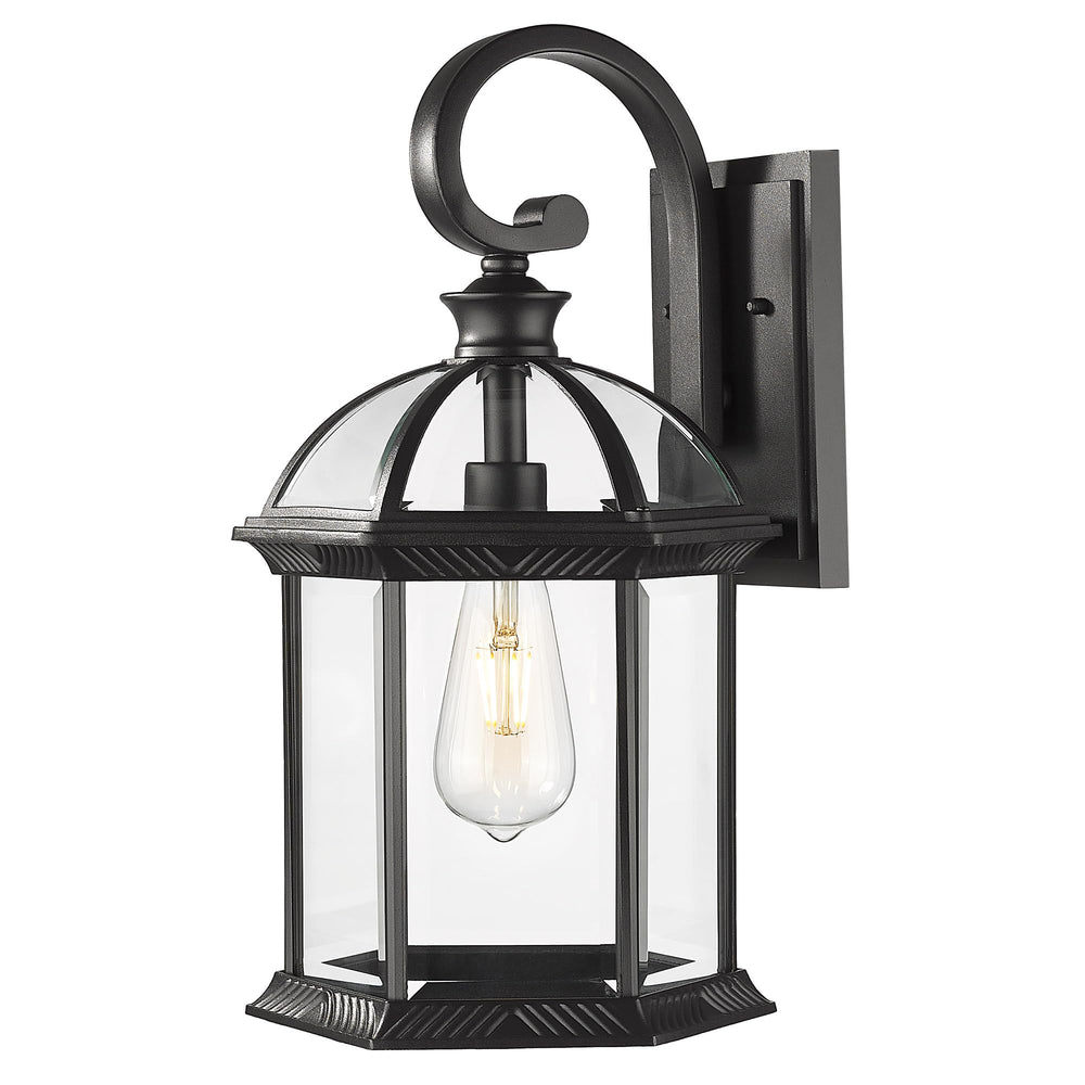 
                  
                    Emliviar 18 Inch Outdoor Wall Lantern for Porch, Large Modern Outdoor Wall Light for House, Clear Glass with Black Finish, DE276B-M BK
                  
                