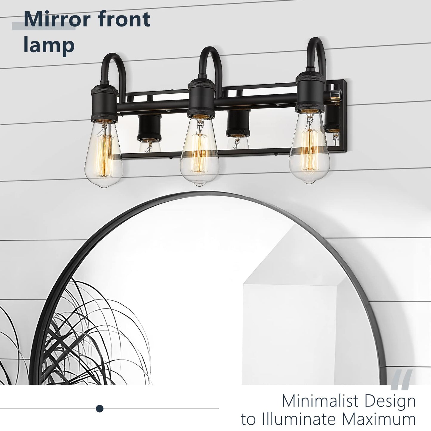 
                  
                    Emliviar Industrial Vanity Lights for Bathroom, Modern 3-Light Indoor Sconces Wall Lighting Water Pipe, Black and Chrome Finish, JE259B-3W BK+CH
                  
                