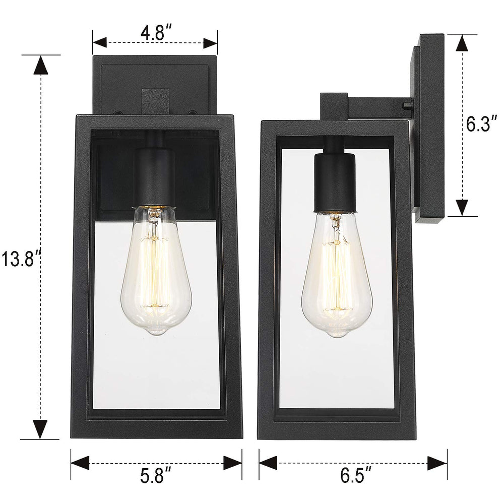 Emliviar Modern Wall Sconces orders 2 Pack, LED Outdoor Indoor Wall Fixture in Black