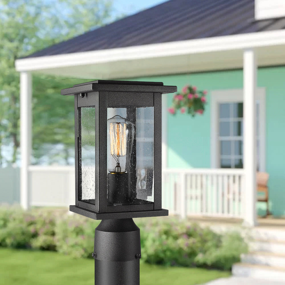 
                  
                    Emliviar Modern Outdoor Lighting Fixtures, Post Light Fixtures Pillar Light in Black Finish,1803EW1-P
                  
                