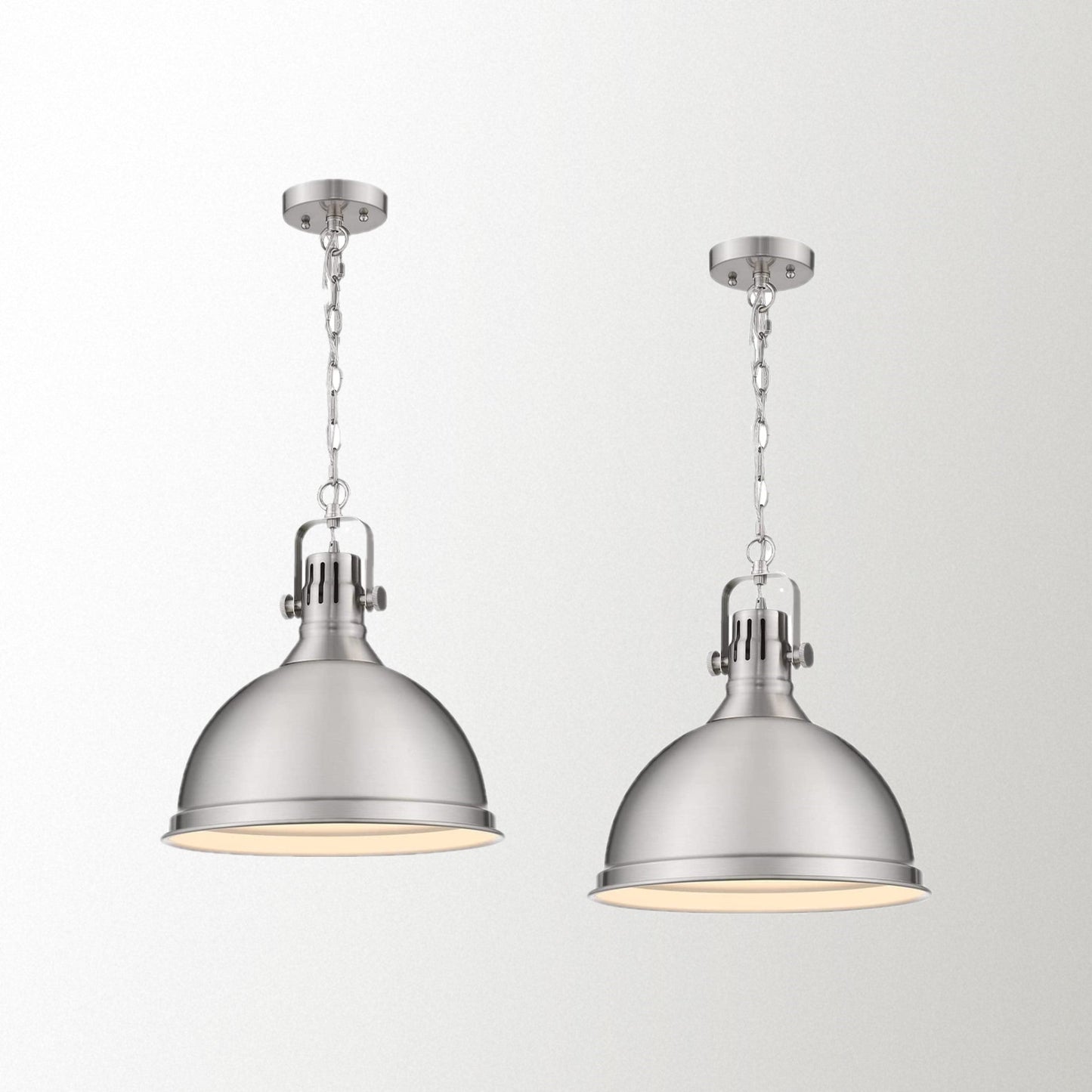 
                  
                    Emliviar 2-Pack Pendant Lights, Farmhouse Industrial Hanging Lights 14 inch, Black Finish, 4054L BN/BK-2PK
                  
                