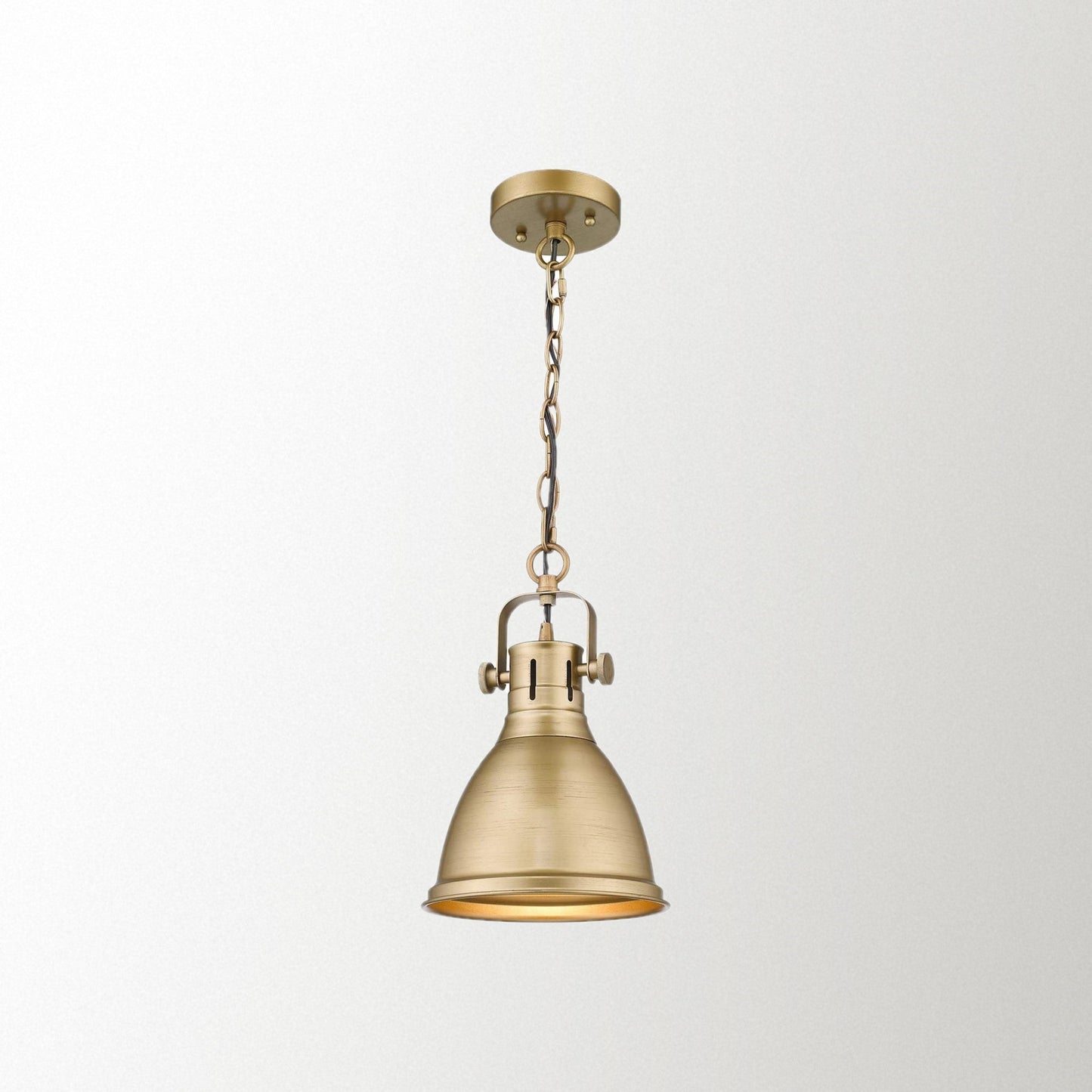 
                  
                    Emliviar Industrial Metal Hanging Light Fixture 8 inch, Antique Gold Finish,4054M AG
                  
                