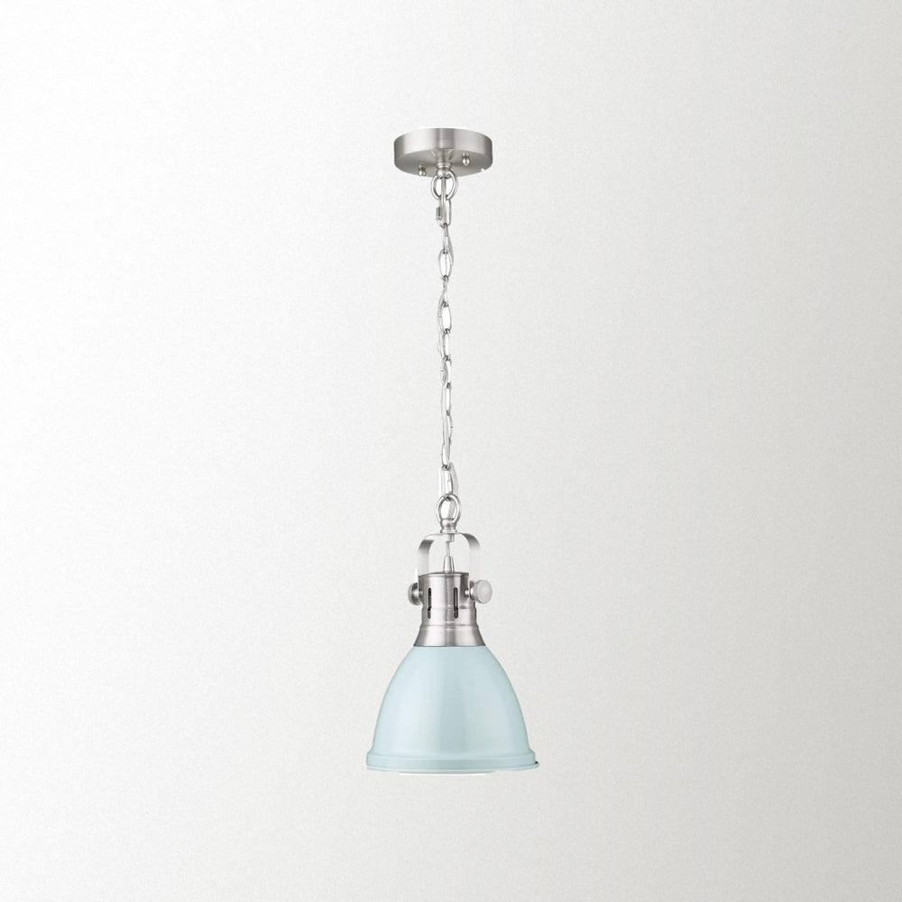 
                  
                    Emliviar Dome Pendant Light 8 inch Red and Brushed Nickel Finish, 4054M BN/RED
                  
                