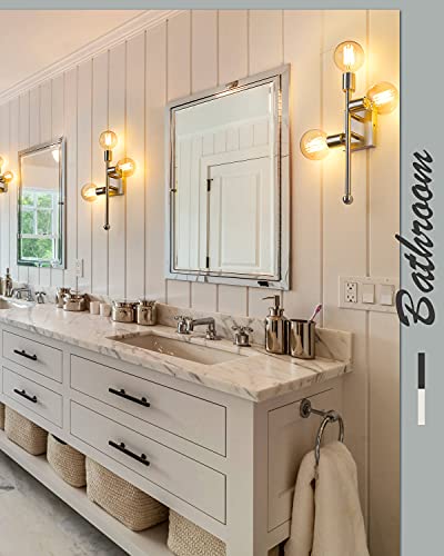 
                  
                    Emliviar Bathroom Vanity Light Fixture, 3-Light Vintage Wall Sconce Lamp, Brushed Nickel Finish.
                  
                