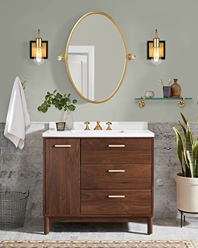 
                  
                    HWH 1-Light Golden Wall Sconces Light Modern Bathroom Vanity Light Fixtures, Indoor Rustic Bathroom Sconce Wall Lamp, 5HLT69B BG
                  
                
