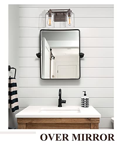 
                  
                    HWH Bathroom Vanity Light Fixtures Farmhouse Washroom Lamp Lighting Fixture Vintage Wall Sconce Lights, Oil-Rubbed Bronze, 5HLT63B-2W ORB
                  
                