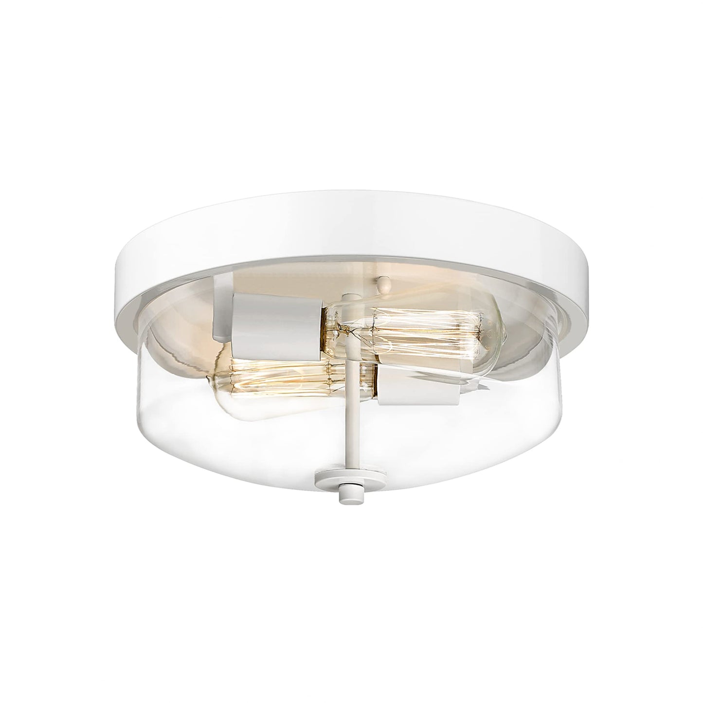 
                  
                    Emliviar 12 Inch Outdoor Ceiling Light - Farmhouse Flush Mount Close to Ceiling Light with Clear Glass Shade, Gold Finish, TE217F BG
                  
                