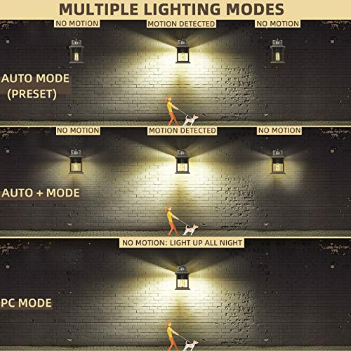 
                  
                    Emliviar Outdoor Light Fixtures Wall Mount 2 Pack - Dusk to Dawn Motion Sensor Lighting Fixture, Black Finish with Clear Glass,WE216B-SE-2PK BK
                  
                