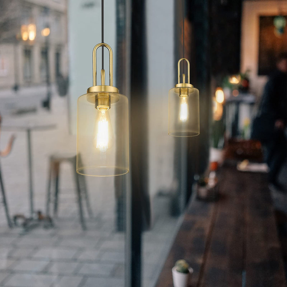 Modern Brass Pendant Light mini Glass Kitchen Hanging Light