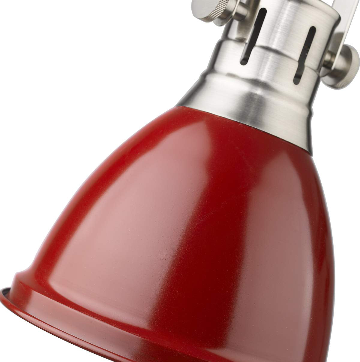 
                  
                    Emliviar Dome Pendant Light 8 inch Red and Brushed Nickel Finish, 4054M BN/RED
                  
                