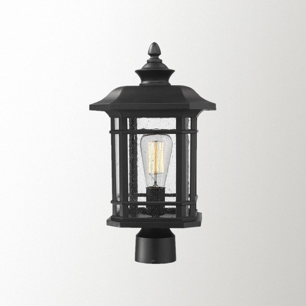 Emliviar Outdoor Post Lighting Fixture in Black Finish,A2202110P1