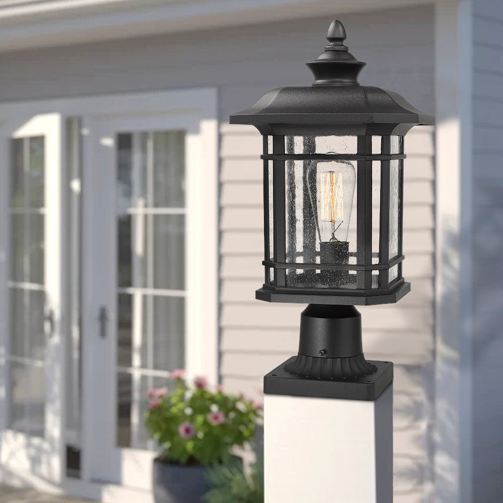 Post Fixture Emliviar Outdoor Post Lighting Fixture in Black Finish,A2202110P1 ...