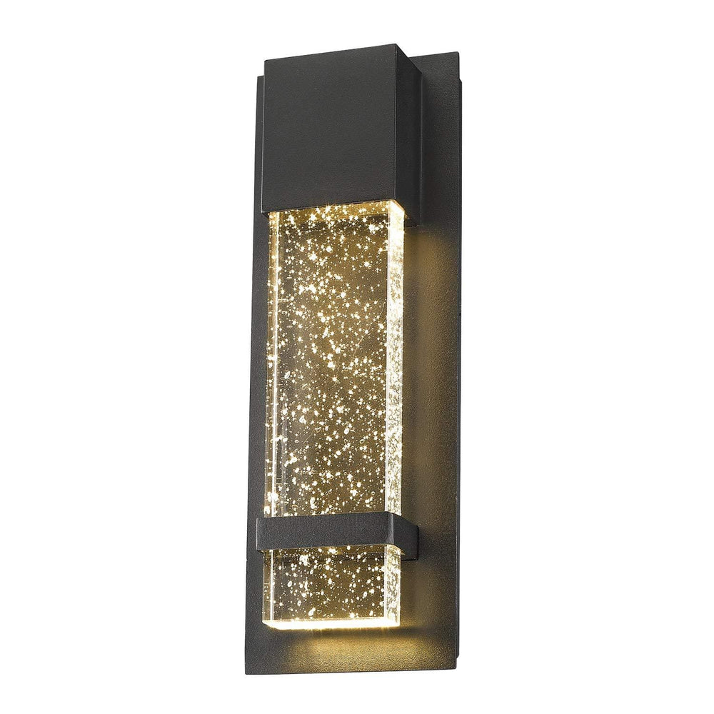
                  
                    Emliviar Indoor Outdoor LED Wall Sconce Light Black Finish Bubble Glass,0395-WD
                  
                