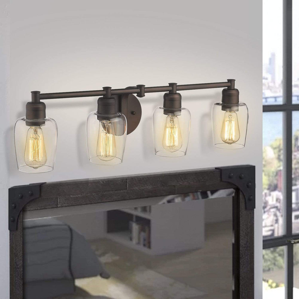 
                  
                    Emliviar Vanity Light Oil Rubbed Bronze Finish with Clear Glass,6005-4 ORB
                  
                