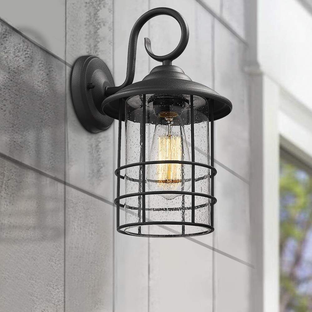 Emliviar Outdoor Wall Sconce in Black Finish,1803CW2
