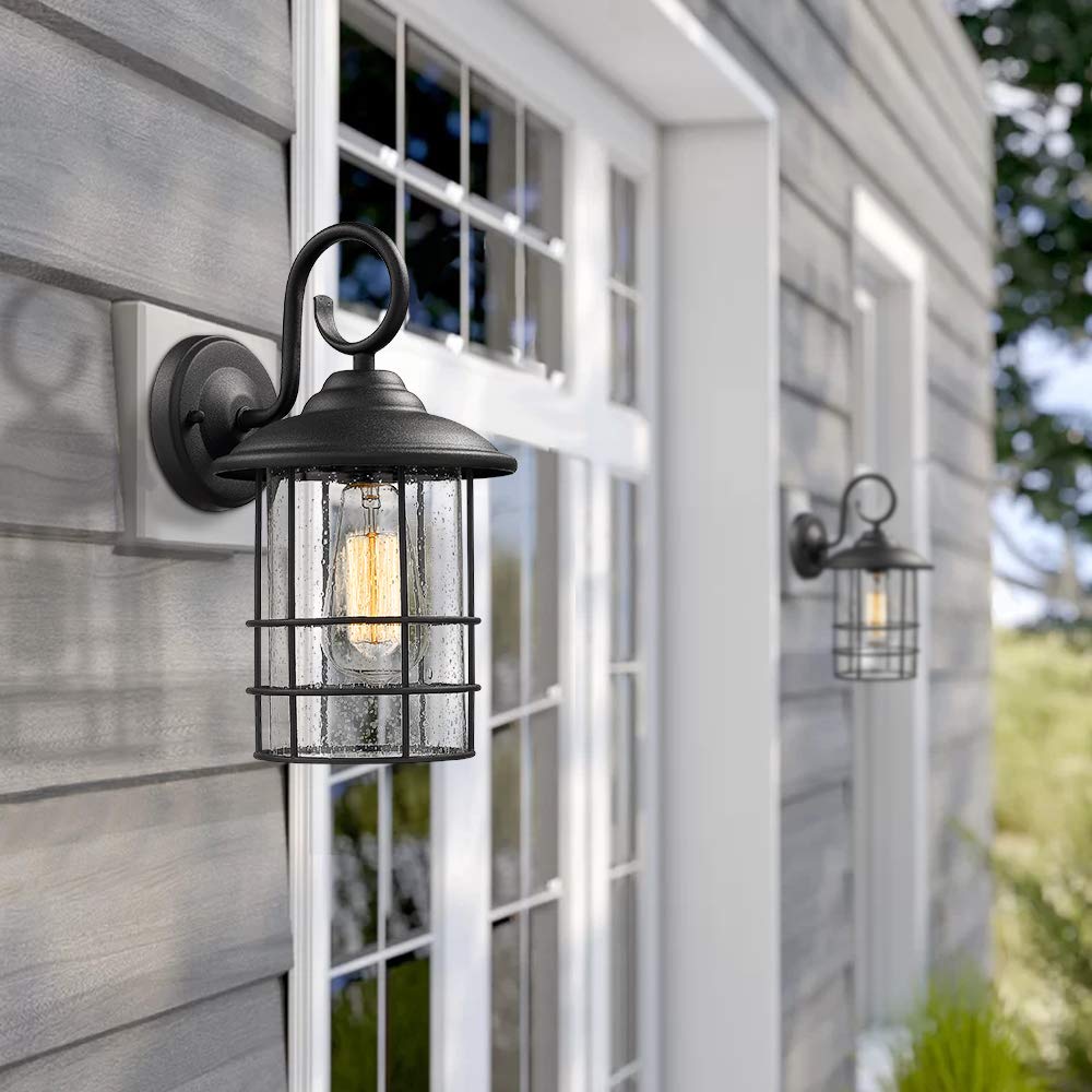 
                  
                    Emliviar Outdoor Wall Sconce in Black Finish,1803CW2
                  
                